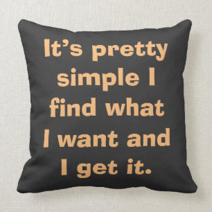 Inspirational saying in beige text on  throw pillow