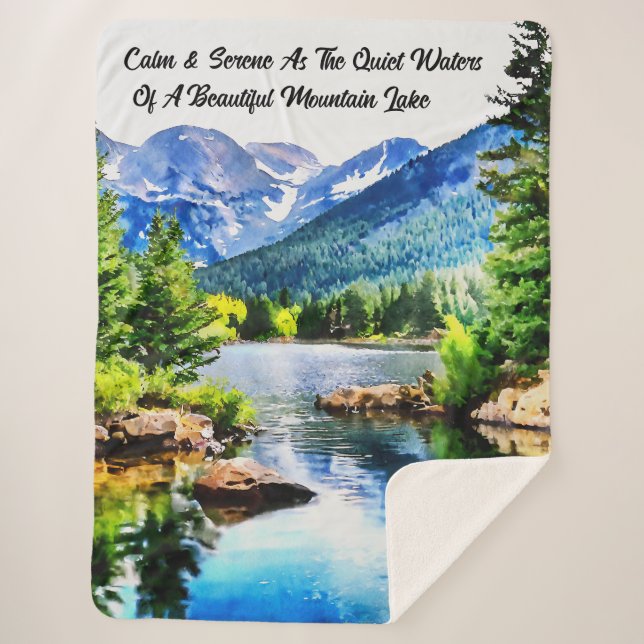 Inspirational Scenic Sherpa Blanket (Front)