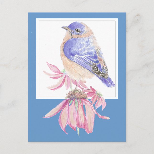 Inspirational Scripture Isaiah 40:10 Bluebird Postcard (Front)