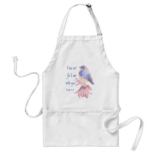 Inspirational Scripture Isaiah 40:10 Bluebird Standard Apron (Front)