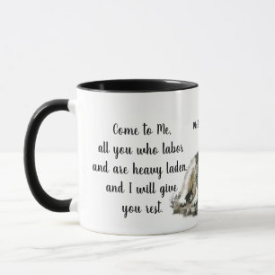 Inspirational, Scripture, Matthew Give you rest Mug