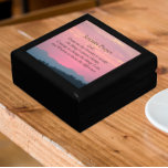 Inspirational Serenity Prayer Pink Sunset Gift Box<br><div class="desc">Store trinkets,  jewellery and other small keepsakes in this wooden gift box with ceramic tile featuring the photo image of a dramatic,  pink sunset behind a mountain range along with the inspirational words of the Serenity Prayer. Select your gift box size and colour.</div>