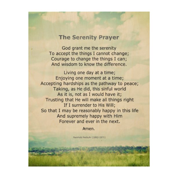 serenity prayer art wall decor zazzleca