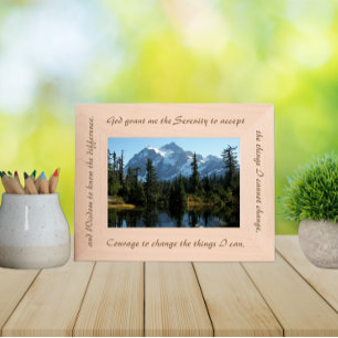 Inspirational Serenity Prayer Stylized Lettering Etched Frames