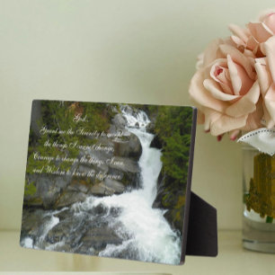 Inspirational Serenity Prayer Waterfall Plaque