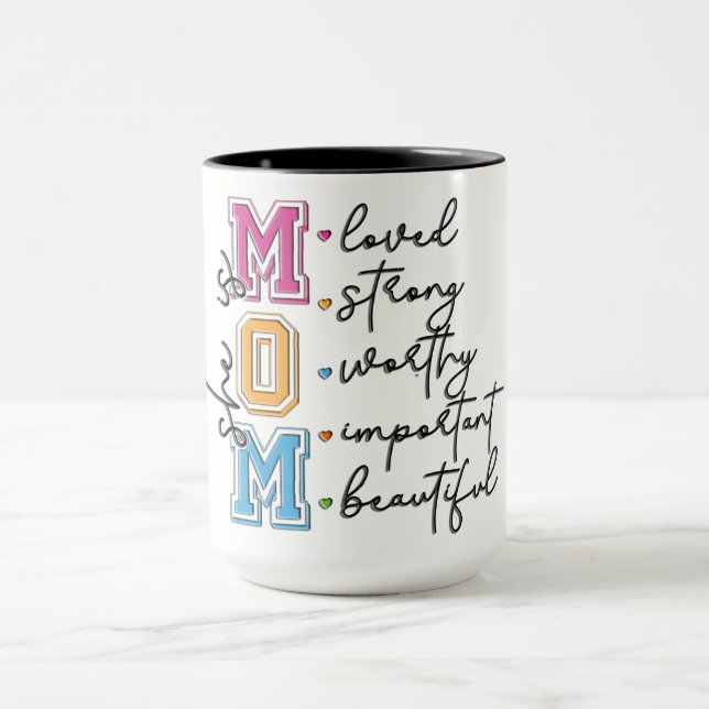 Inspirational She Is Mom Mug (Center)