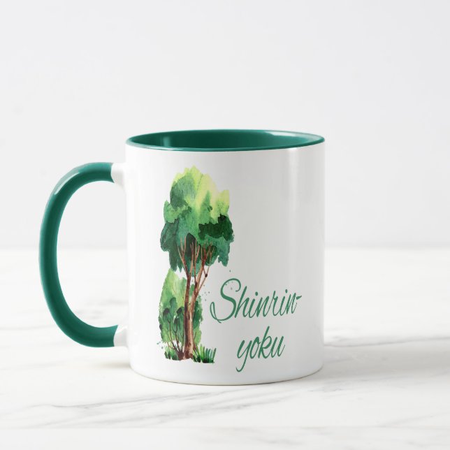 Inspirational Shinrin-yoku Forest Bathing Quote Mug (Left)