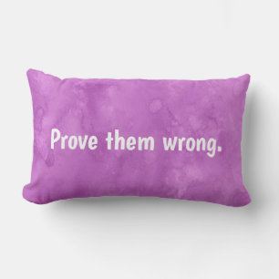 Inspirational Short Quote on Pink Lumbar Pillow