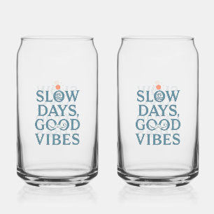 Inspirational Simple Living and Good Vibes Can Glass