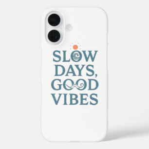 Inspirational Simple Living and Good Vibes iPhone 16 Case