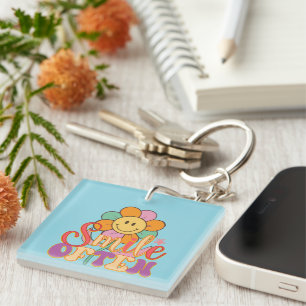 Inspirational Smile Often Wordart Keychain