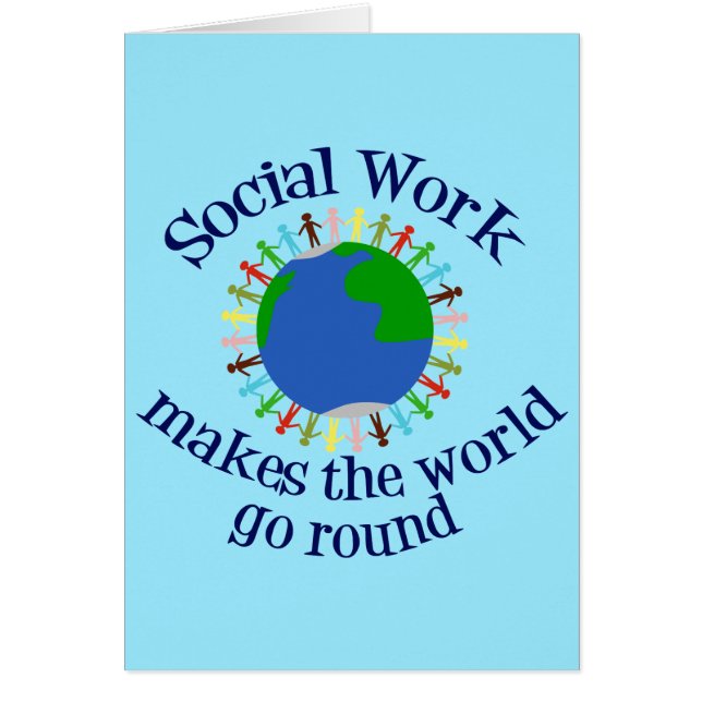 Inspirational Social Work Quote World Card (Front)
