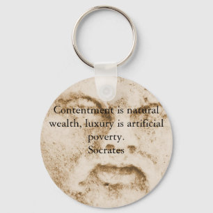 Inspirational Socrates Quote Keychain