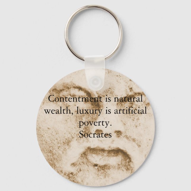Inspirational Socrates Quote Keychain (Front)