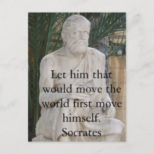 Inspirational Socrates Quote Postcard