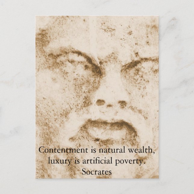 Inspirational Socrates Quote Postcard (Front)