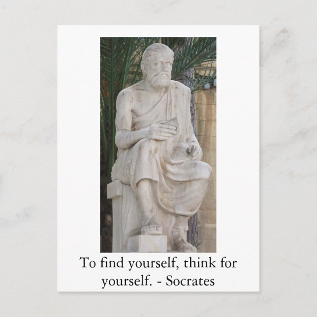 Inspirational Socrates Quote Postcard (Front)