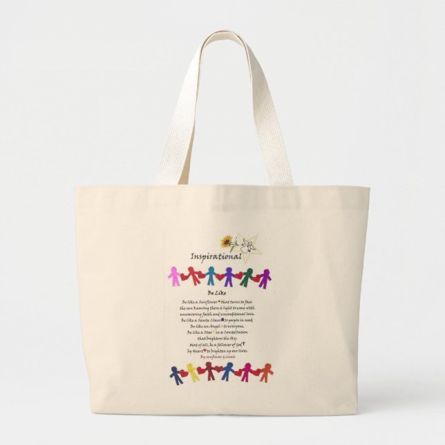 Inspirational Special Poem friendship tote bag (Front)