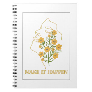Inspirational spiral notebook