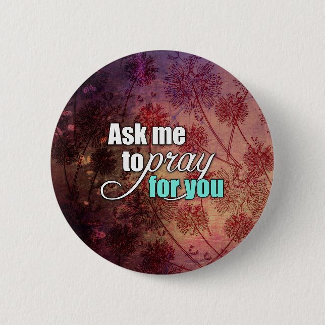 Inspirational Spiritual Christian Prayer Warrior 2 Inch Round Button (Front)