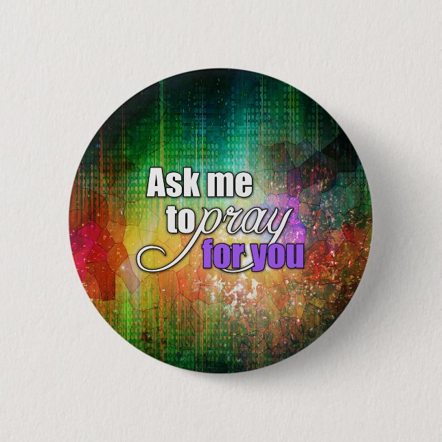 Inspirational Spiritual Christian Prayer Warrior 2 Inch Round Button (Front)