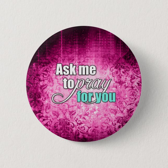 Inspirational Spiritual Christian Prayer Warrior 2 Inch Round Button (Front)