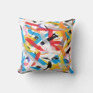Inspirational Splash of Colour Throw Pillow