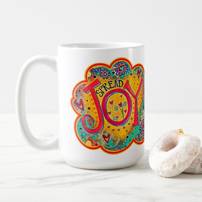 Inspirational Spread Joie Inspirivity Café Mug (Avec donut)