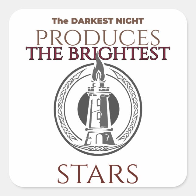 Inspirational  square sticker (Front)