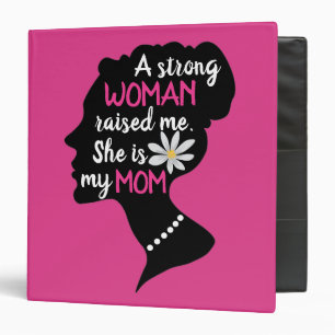Inspirational Strong Woman Pink Mother's Day  Binder