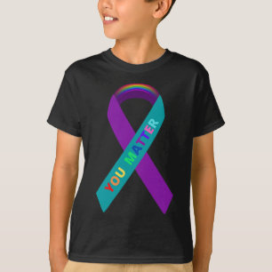 Inspirational Suicide Awareness Ribbon For Lgbtq C T-Shirt