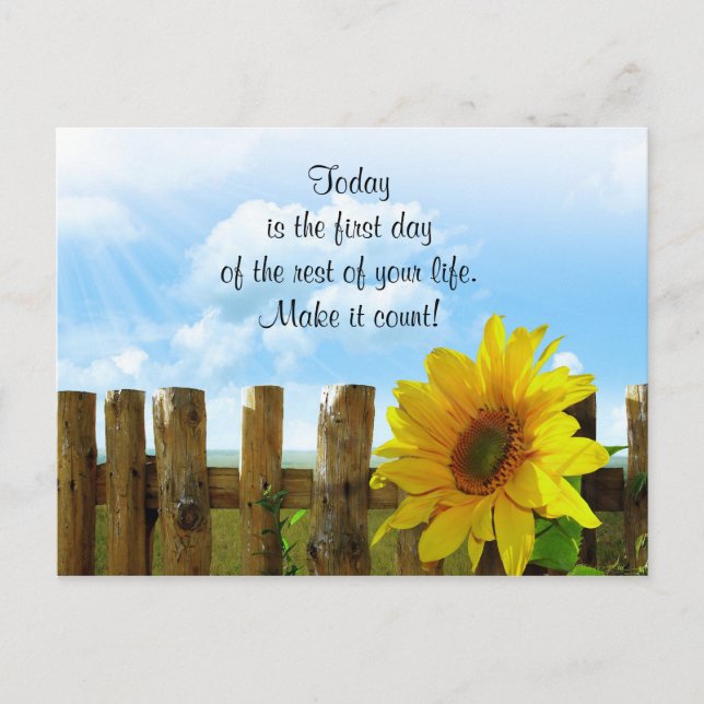 Inspirational Sunflower Postcard (Front)