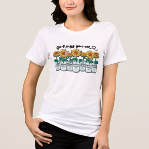 Inspirational Sunflower Sublimation/Scripture Tri-Blend Shirt