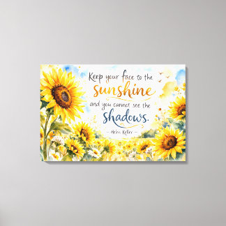Inspirational Sunflowers – Watercolor Sunflower Canvas Print