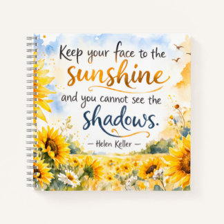 Inspirational Sunflowers – Watercolor Sunflower Notebook