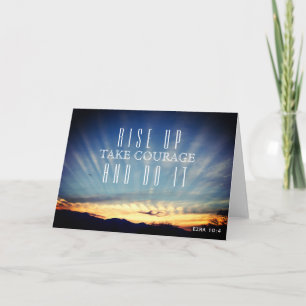Inspirational Sunrise Bible Verse "Rise Up" Card