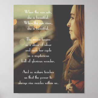Inspirational Sunset Poem | Photo Poster