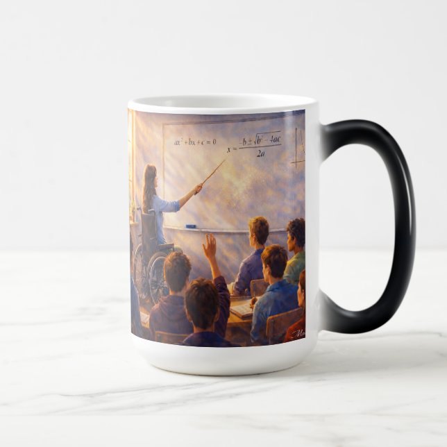 Inspirational Teacher Classroom Art Print Magic Mug (Right)