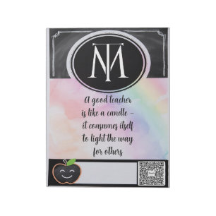Inspirational Teacher QR Notepad