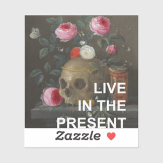 Inspirational Text + Memento Mori Painting