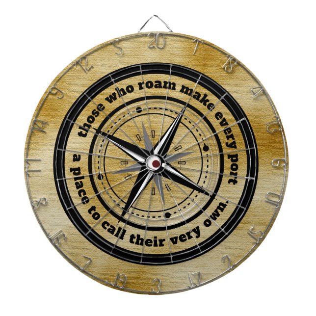 Inspirational Those Who Roam ... Dartboard (Front)