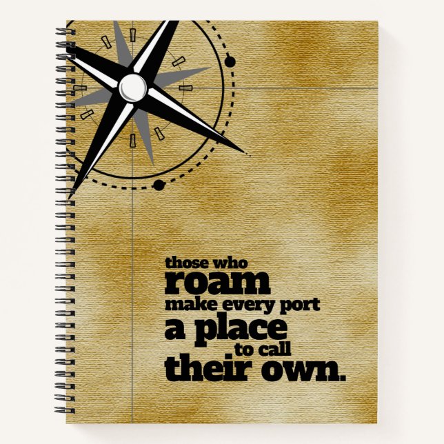 Inspirational Those Who Roam ... Travel Notebook (Front)