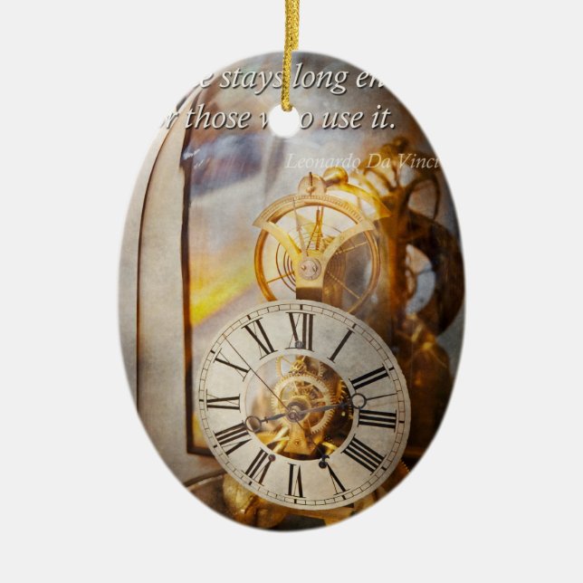 Inspirational - Time - A look back in time Ceramic Ornament (Front)