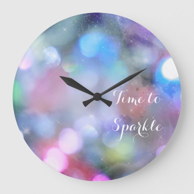 Inspirational Time To Sparkle Wall Clock (Front)