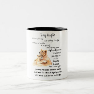 Inspirational/To My Daughter Two-Tone Coffee Mug