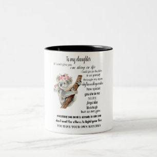 Inspirational/To My Daughter Two-Tone Coffee Mug