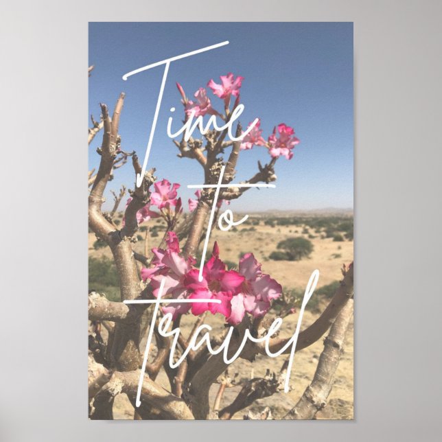 Inspirational Travel Poster - Desert Rose (Front)
