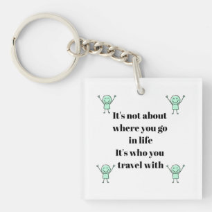 Inspirational Travel Poster Keychain