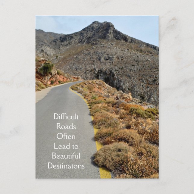 Inspirational Travel Quote Postcard (Front)
