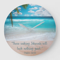 Inspirational Tropical Beach Clock